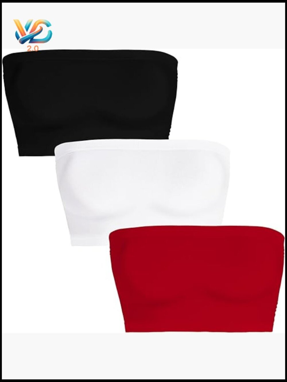 3-Piece Strapless Crop Top Set, Nylon Spandex, Slim Fit, Sleeveless